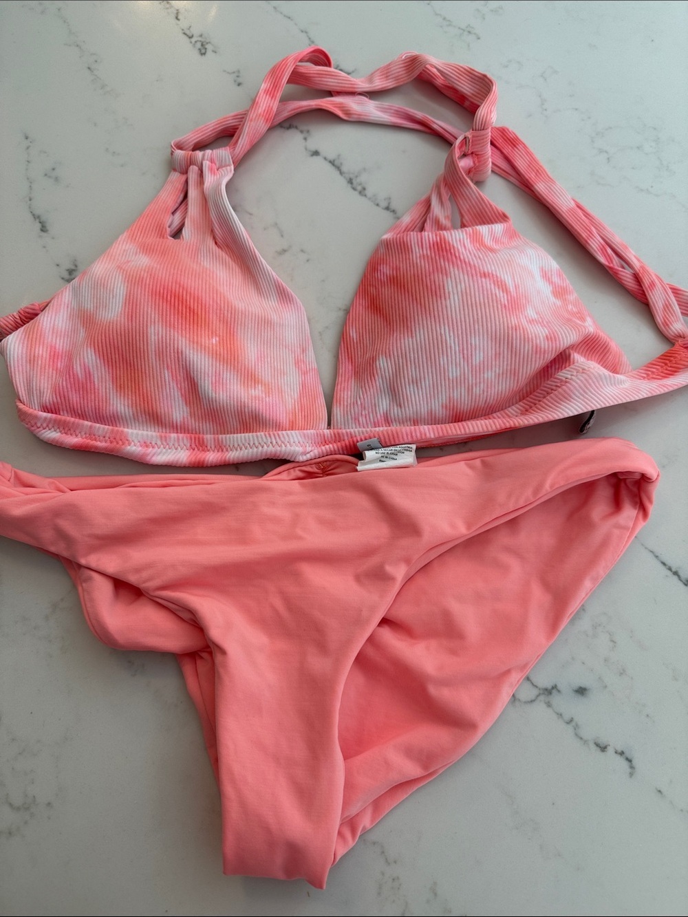 Becca Creamsicle Triangle Bikini Set
